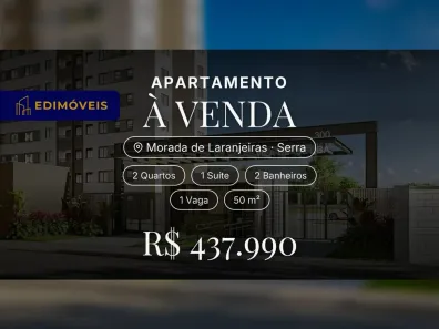 Apartamento com 2 Quartos à venda, 50m² no Morada de Laranjeiras, Serra