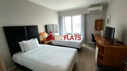 Flat com 1 Quarto para alugar, 26m² no Indianópolis, São Paulo