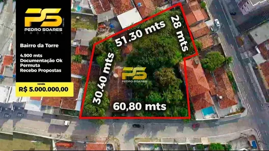 Lote/Terreno à venda, 4900m² no Torre, João Pessoa
