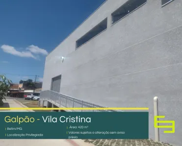 Galpão/Depósito/Armazém para alugar, 420m² no Vila Cristina, Betim