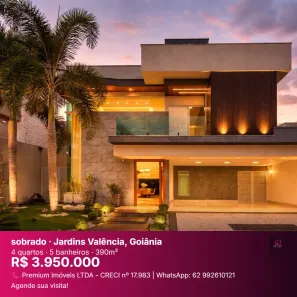 Casa com 4 Quartos à venda, 370m² no Jardins Valência, Goiânia