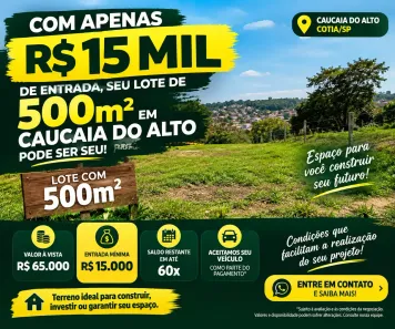 Lote/Terreno à venda, 500m² no Jardim Santa Izabel, Cotia