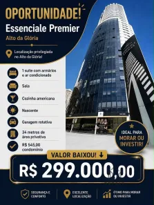 Apartamento com 1 Quarto à venda, 34m² no Vila Alto da Glória, Goiânia