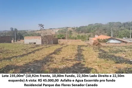 Lote/Terreno à venda, 235m² no Residencial Parque das Flores, Senador Canedo