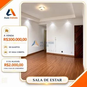 Apartamento com 3 Quartos para venda ou aluguel, 75m² no Jardim da Cidade, Betim