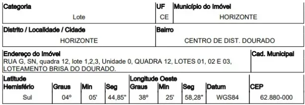 Lote/Terreno à venda, 50m² no Dourado, Horizonte