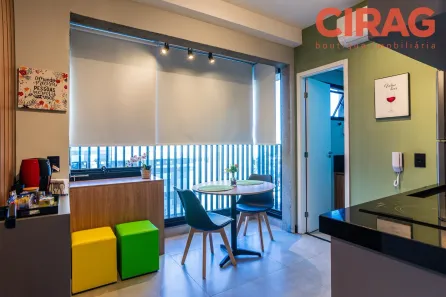 Apartamento com 1 Quarto para alugar, 27m² no Pinheiros, São Paulo