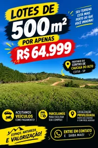 Lote/Terreno à venda, 500m² no dos Pereiras (Caucaia do Alto), Cotia