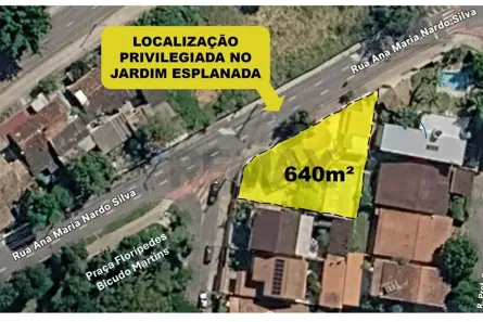 Lote/Terreno à venda, 640m² no Jardim Esplanada, São José dos Campos