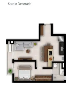 Apartamento com 1 Quarto à venda, 37m² no Setor Bueno, Goiânia