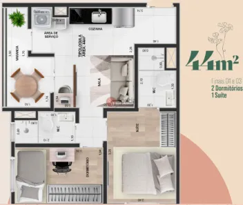 Apartamento com 2 Quartos à venda, 44m² no Vila Matilde, São Paulo