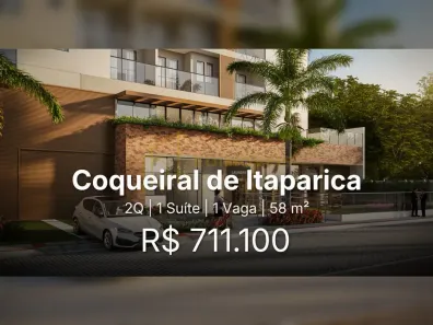 Apartamento com 2 Quartos à venda, 58m² no Coqueiral de Itaparica, Vila Velha