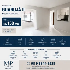 Apartamento com 2 Quartos à venda, 50m² no Vila Maioba do Janipapeiro, Paço do Lumiar