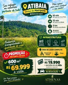 Lote/Terreno à venda, 600m² no Centro, Atibaia