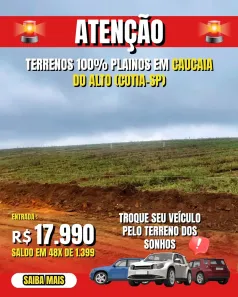 Lote/Terreno à venda, 500m² no Centro (Caucaia do Alto), Cotia