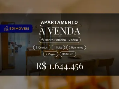 Apartamento com 3 Quartos à venda, 96m² no Bento Ferreira, Vitória