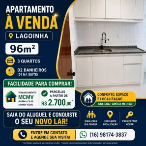 Apartamento com 3 Quartos à venda, 96m² no Parque Industrial Lagoinha, Ribeirão Preto