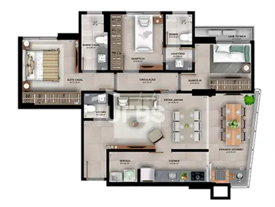 Apartamento com 3 Quartos à venda, 97m² no Jardim Goiás, Goiânia