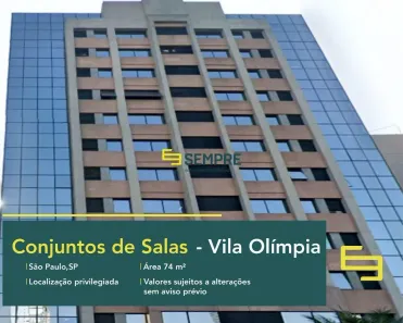 Sala Comercial à venda, 74m² no Vila Olímpia, São Paulo