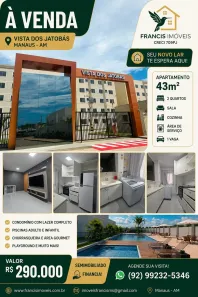 Apartamento com 2 Quartos à venda, 48m² no Planalto, Manaus