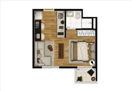 Apartamento com 1 Quarto à venda, 36m² no Consolação, São Paulo
