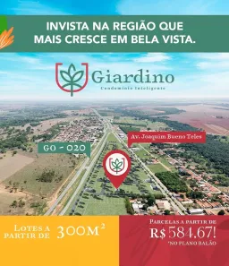 Lote/Terreno à venda, 300m² no Giardino, Bela Vista de Goiás