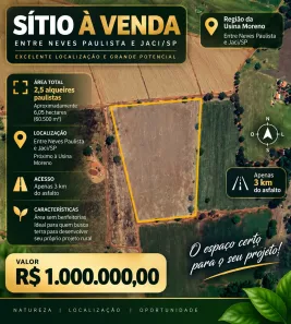 Fazenda/Sítio à venda, 60500m² no Área Rural de Jaci, Jaci