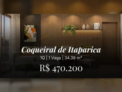 Apartamento com 1 Quarto à venda, 34m² no Coqueiral de Itaparica, Vila Velha