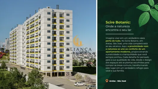 Apartamento com 2 Quartos à venda, 47m² no Areias, São José