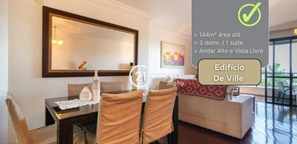Apartamento com 3 Quartos à venda, 144m² no Alphaville Centro Industrial e Empresarial/Alphaville., Barueri