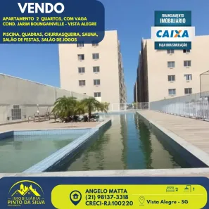 Apartamento com 2 Quartos à venda, 52m² no Vista Alegre, São Gonçalo