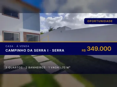 Casa com 3 Quartos à venda, 70m² no Campinho da Serra I, Serra