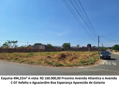Lote/Terreno à venda, 494m² no Jardim Boa Esperança, Aparecida de Goiânia