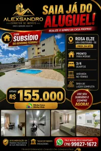 Apartamento com 3 Quartos à venda, 54m² no Rosa Maria, São Cristóvão