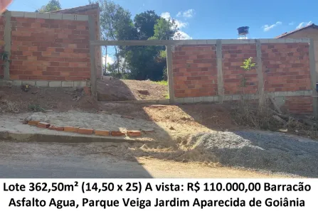 Lote/Terreno à venda, 362m² no Parque Veiga Jardim, Aparecida de Goiânia