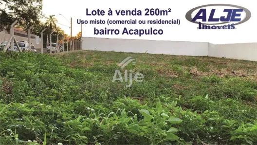 Lote/Terreno à venda, 260m² no Jardim Acapulco, Marília