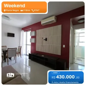 Apartamento com 2 Quartos à venda, 67m² no Ponta Negra, Manaus