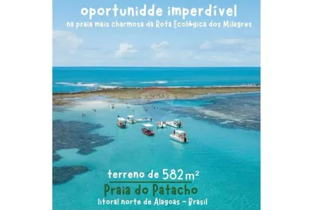 Lote/Terreno à venda, 582m² no Porto de Pedras, Porto de Pedras