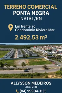 Lote/Terreno para alugar, 2492m² no Ponta Negra, Natal