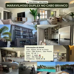 Cobertura com 3 Quartos à venda, 140m² no Cabo Branco, João Pessoa