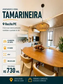 Apartamento com 3 Quartos à venda, 67m² no Tamarineira, Recife