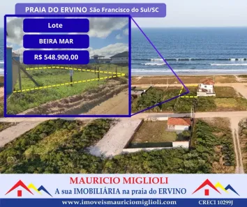 Lote/Terreno à venda, 360m² no Praia do Ervino, São Francisco do Sul