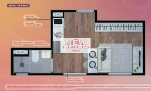 Apartamento com 1 Quarto para alugar, 20m² no Vila Ema, São Paulo
