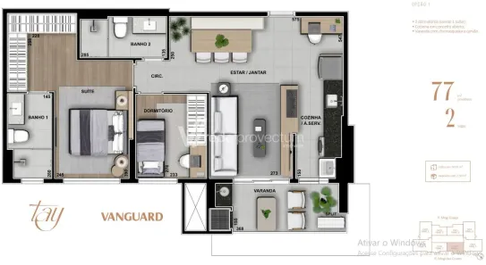 Apartamento com 2 Quartos à venda, 77m² no Chácara da Barra, Campinas