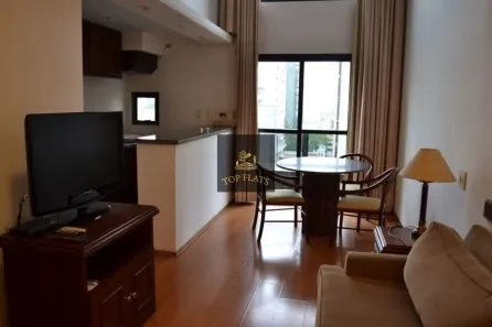 Flat com 1 Quarto para venda ou aluguel, 52m² no Moema, São Paulo