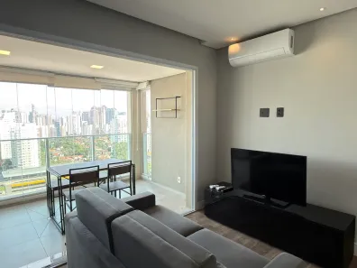 Apartamento com 1 Quarto para alugar, 40m² no Cidade Monções, São Paulo