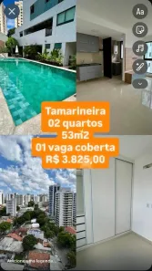 Apartamento com 2 Quartos para alugar, 53m² no Tamarineira, Recife