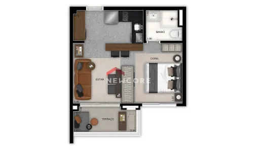 Kitnet à venda, 37m² no Jardim Paulista, São Paulo