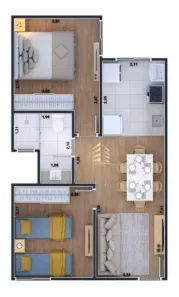 Apartamento com 2 Quartos à venda, 47m² no Vila Paulista, Guarulhos