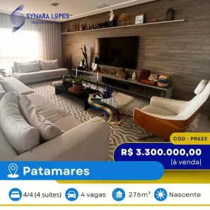 Apartamento com 4 Quartos à venda, 276m² no Patamares, Salvador